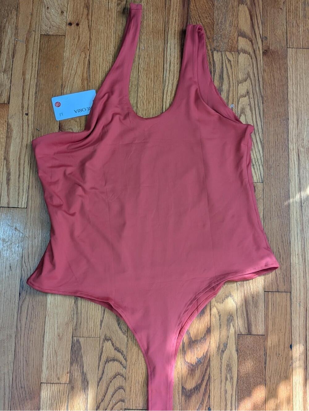 NWT Reoria Dark Pink Bodysuit Tank Style XXL Thong Soft Stretchy‎ Summer